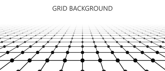 Poster - Vector perspective grid. Abstract gradient wave of lines. Big data. Digital background. Futuristic vector illustration.