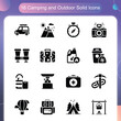 © Design Circle  - Camping Outdoor Vector Solid icon Set 01