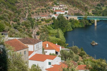 Sticker - Landscape from the village of Belver to the Tagus River, in the municipality of Gaviao, Portugal.