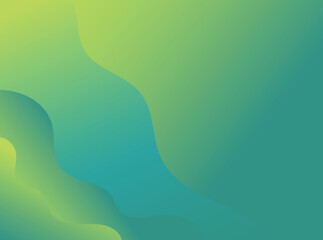 Wall Mural - vector design of gradient wave green background modern design abstract