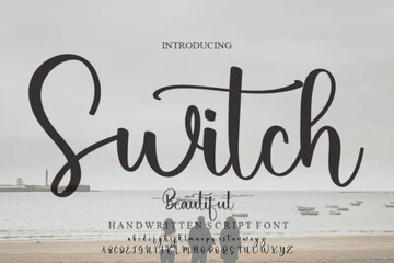 switch font is an elegant and bold display font, carefully handcrafted to become a true favorite.