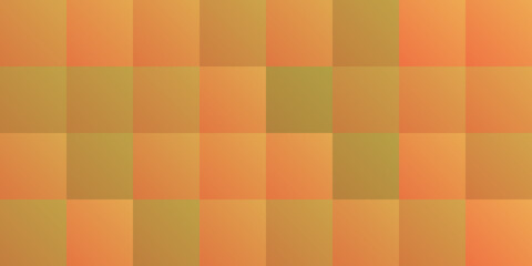 Wall Mural - abstract tiled surface pattern, squares colored in random shades of red and brown and green - wide s
