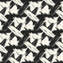 Monochrome Brushed Textured Cross Checked Pattern
