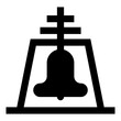 Church bell beam concept campanile belfry icon black color vector illustration image flat style