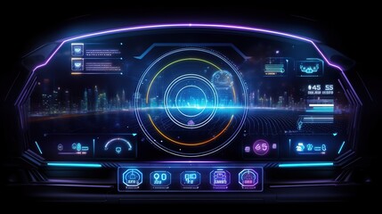 Leinwandbilder - Hud callout titles. Hud,GUI for game background design. Technology background. Digital data. Generative AI