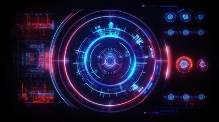 Leinwandbilder - Futuristic Callouts titles in HUD style. Hud,GUI for game background design. Technology background. Digital data. 