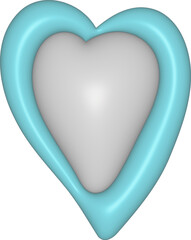 Sticker - 3D cloud heart