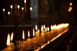 Candles in a Christian Orthodox church background. 