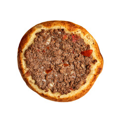 Wall Mural - Isolated Open Esfiha of Minced Beef