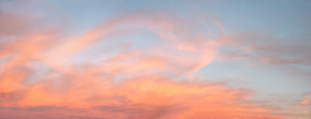 Wall Mural - soft pastel colored sunset sky panorama