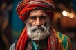 an old pakistani man in traditional clothes. generative AI