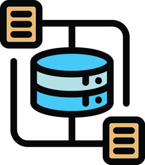 Wall Mural - file server data icon. outline file server data vector icon for web design isolated on white backgro