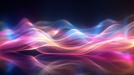 Wall Mural - Abstract blue and pink swirl wave background. Flow liquid lines design. AI generative.