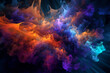 © ADDICTIVE STOCK - Multicolored generative AI illustration of picturesque full frame backdrop of abstract fantastic dense smoke of different shades