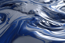 Generative AI Illustration Of Full Frame Shot Of Sea Water With White And Blue Reflection Representing The Concept Of Abstract Background