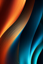 Picturesque Generative AI Image Of Gradient Abstract Background Of Rainbow Colored Wavy Stripes Creating Vivid Ornament