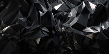 Ai Generated Illustration Of Abstract Black Crystal Background