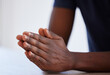 © N Lawrenson/peopleimages.com - Worship, hands and man praying in studio in hope of help, guidance and gratitude in white background. Hand, pray and male person in prayer to Jesus Christ, humble and spiritual, holy and Christianity
