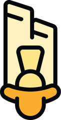 Poster - Modern smart lightbulb icon. Outline Modern smart lightbulb vector icon for web design isolated on white background color flat