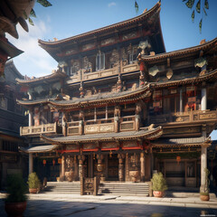 Poster - Ancient Chinese temple