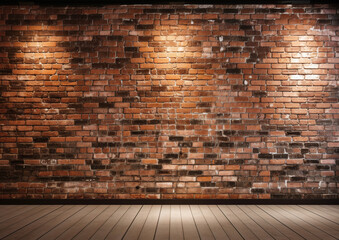  Red brick wall. Texture of old dark brown and red brick wall panoramic backgorund. Generative ai