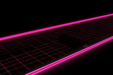 Wall Mural - Abstract neon light arrows background. Neural network AI generated art Generative AI