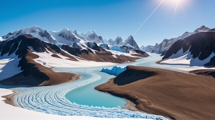 Wall Mural - An Elegantly Captivating And Graceful Scene Of A Mountain Lake