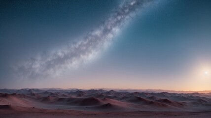 A Picture Of An Evocatively Moody Sky With A Star Trail