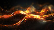 abstract flowing molten glass flame