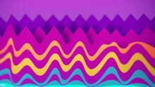 A Beautiful Abstract Background With A Wavy Pattern Of Purple And Yellow