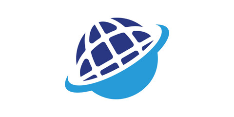 Wall Mural - logo design global technology icon vector illustration 20