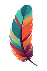 Sticker - vibrant color in feather