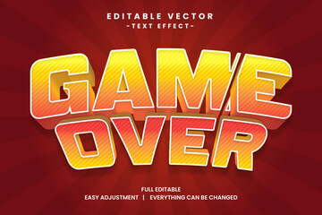 game event vector text effect editable