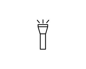 Flashlight lamp icon vector symbol design illustration