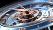 © FrankBoston - close up image of watch mechanism, generative ai