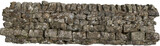 Fototapeta Desenie - 3d illustration of moss covered stonewall isolated on transparent background