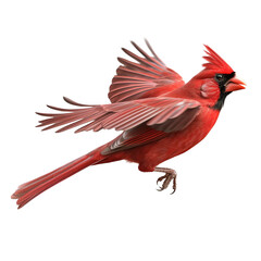 Wall Mural -  Northern cardinal isolated