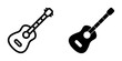 Guitar icon. sign for mobile concept and web design. vector illustration