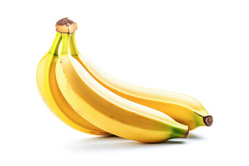 Sticker - Ai generative.  Bunch of bananas on white