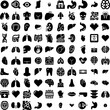 Collection Of 100 Organ Icons Set Isolated Solid Silhouette Icons Including Body, Heart, Medical, Organ, Medicine, Health, Internal Infographic Elements Vector Illustration Logo