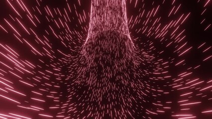 Wall Mural - Rendered footage of traveling trough a wormhole with light bending around it