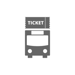 Sticker - Bus ticket icon isolated on transparent background