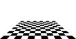 black and white checkerboard background