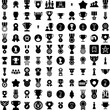 © Natalie - Collection Of 100 Winner Icons Set Isolated Solid Silhouette Icons Including Banner, Vector, Win, Prize, Winner, Background, Celebration Infographic Elements Vector Illustration Logo