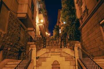 Wall Mural - Stairs in Ponty Street in Budapest in summer