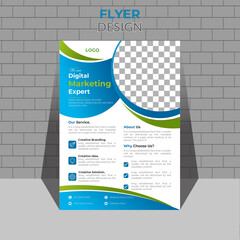 Business brochure flyer design a4 template , modern blue and green design template for poster flyer brochure cover , business brochure, flyer ,report Layout design template, and cover design , Corpora