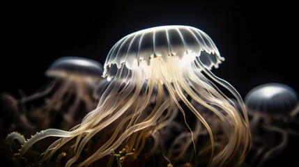 Fantasie-Jellyfish in the sea