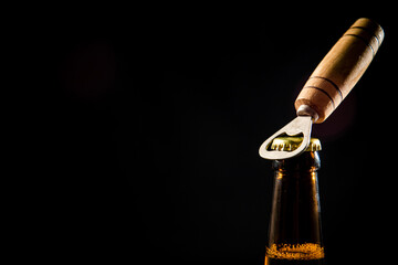 Sticker - Beer bottle and opener.