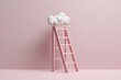 © Marius - Step ladder leading to clouds, growth concept, Generative ai