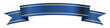 Silk blue ribbon or label. Banner symbol. Wave banner elements. Vector illustration